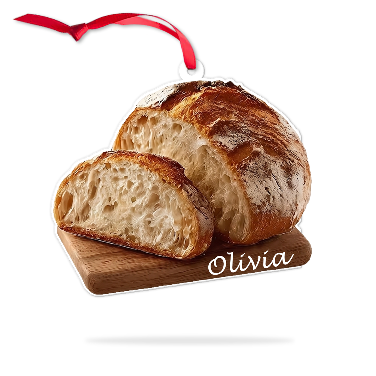 Personalized Sourdough Bread Acrylic Ornament, Custom Name Christmas Gift For Bread Lover 686378