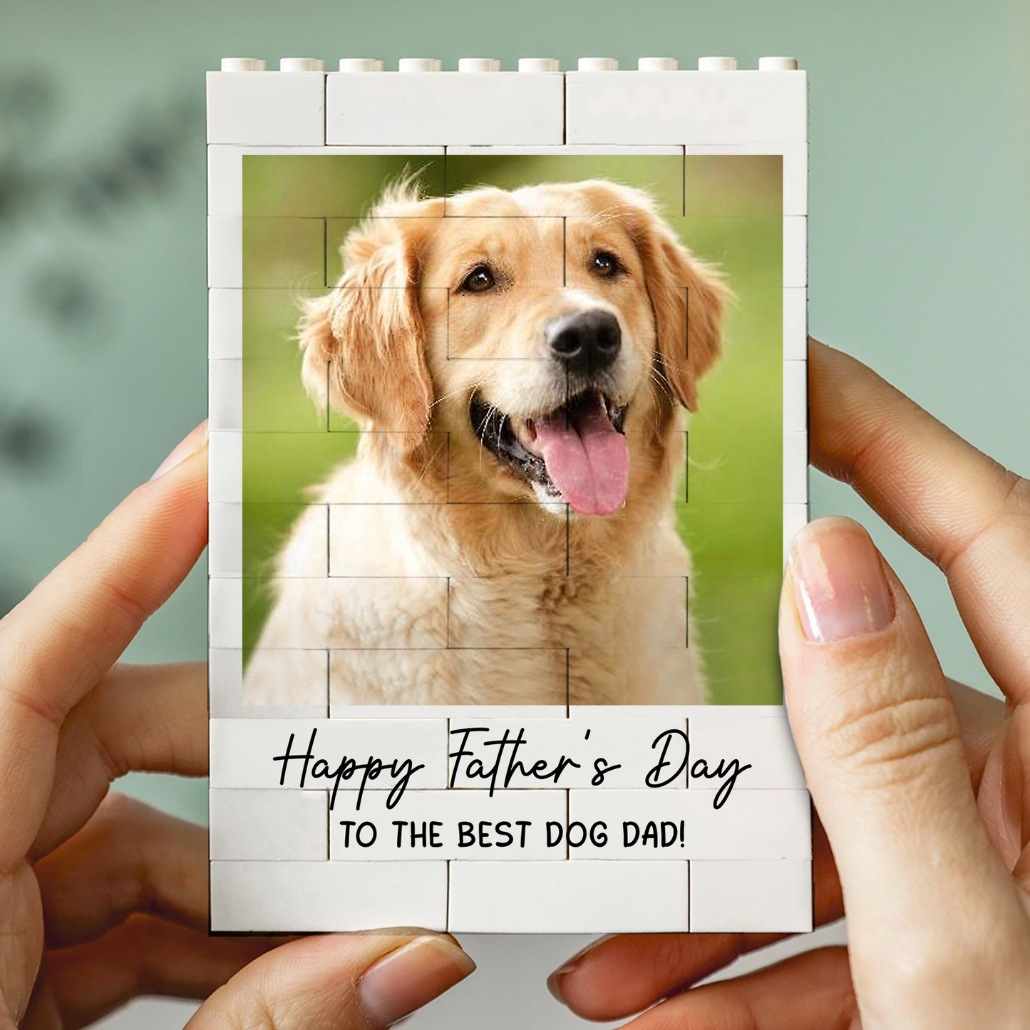 Custom Photo Building Brick Blocks, Personalized Father's Day Gift, Unique Gift For Dog Lover 685064