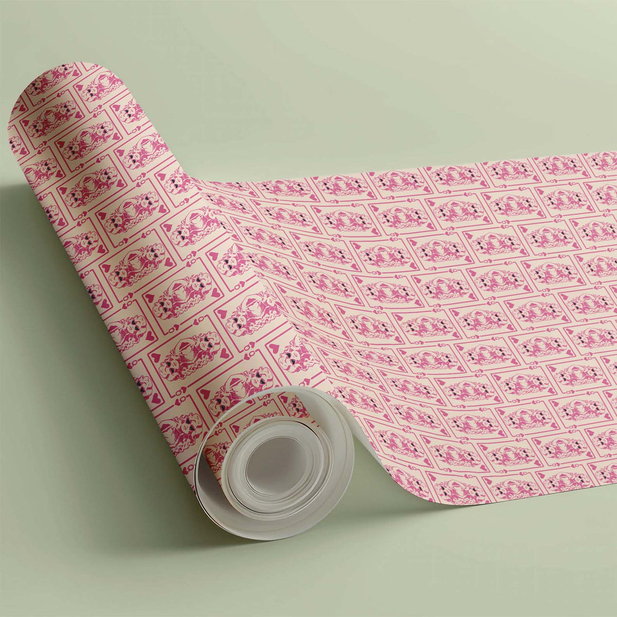 Retro Pink Queen Of Hearts Dolly Parton Wrapping Paper, Country Music Tribute Paper, Christmas Gift Wrap For Dolly Fan 686347