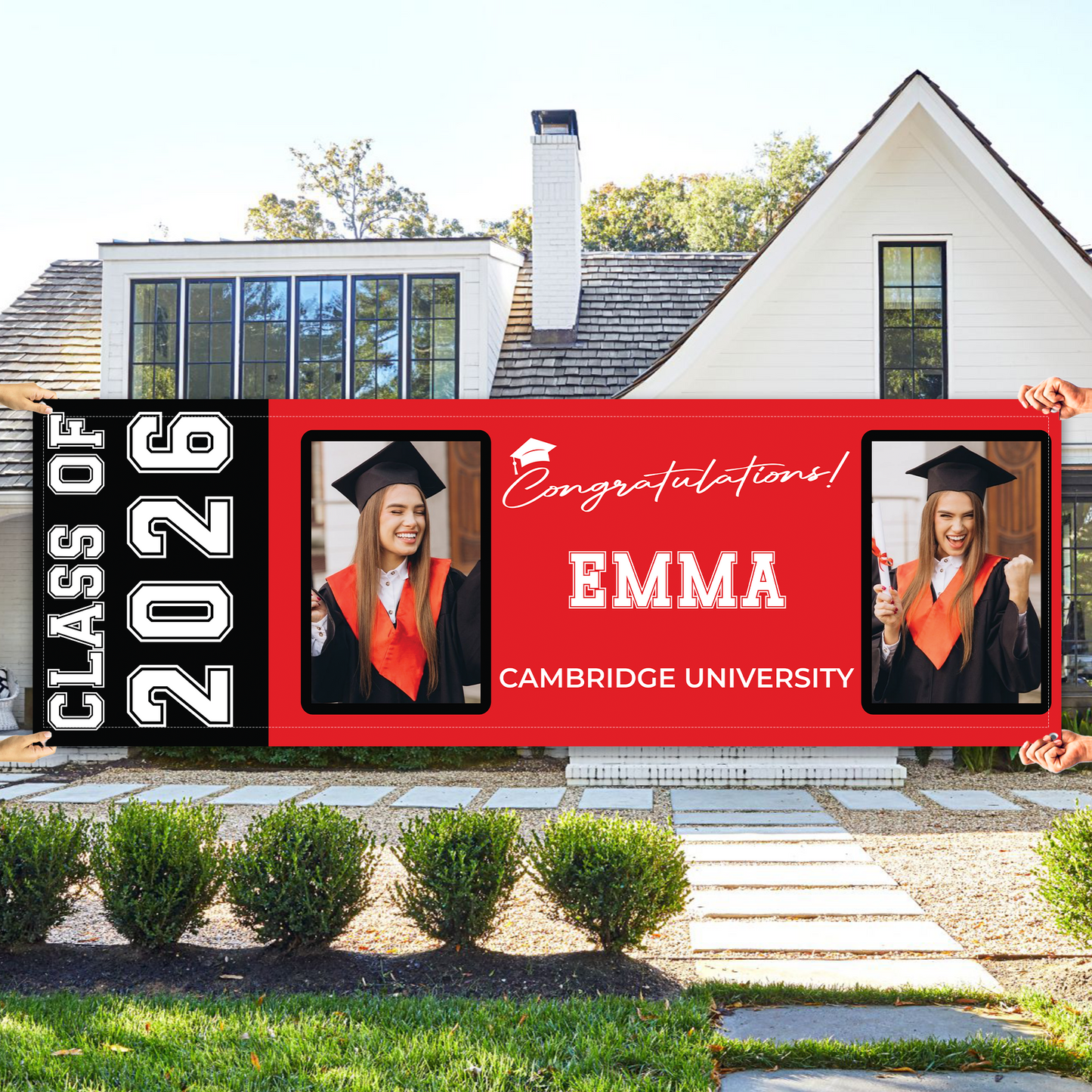 Personalized Class Of 2026 Graduation Banner Flag | Custom Graduation Party Decor 684586