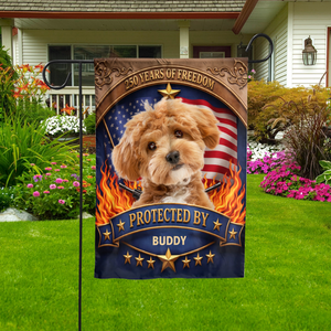 Custom Dog Photo America 250 Years Of Freedom Garden Flag | Patriotic 4th Of July Outdoor Decor 684703