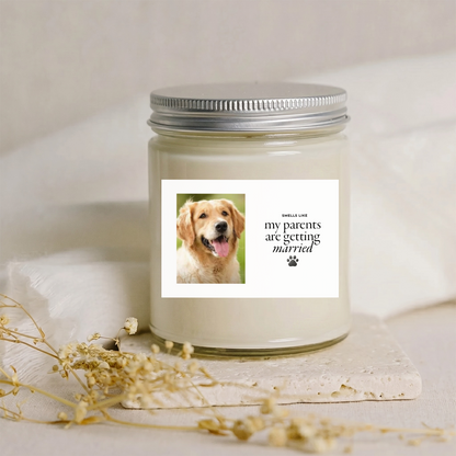 Custom Photo My Parents Are Getting Married Candle, Personalized Engagement Scented Candle, Gifts For Couple 685601