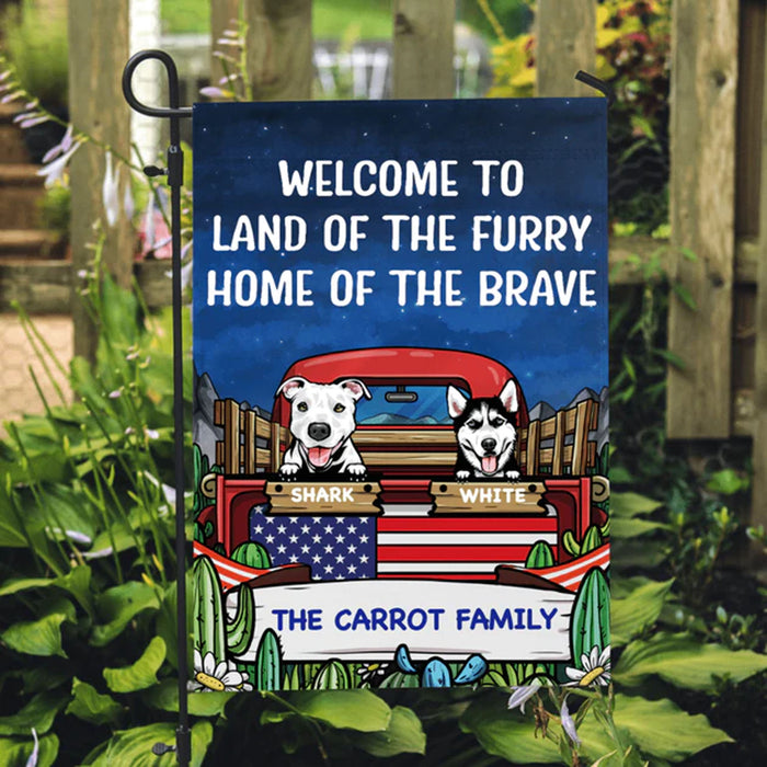 The Furry And The Brave Personalized Custom Dog Garden Flag