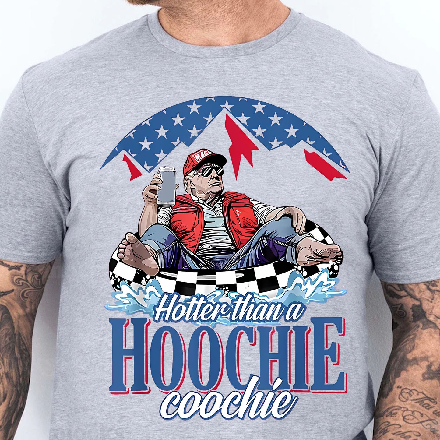 Hotter Than A Hoochie Trump Coochie Shirt | President Trump Summer Vibes T-Shirt | Patriotic Gift For Trump Supporters 682566 - GOP