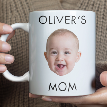 Custom Photo White Mug Gift For Family, Personalized Coffee Mug, Father's Day White Mug Accent Mug 684966