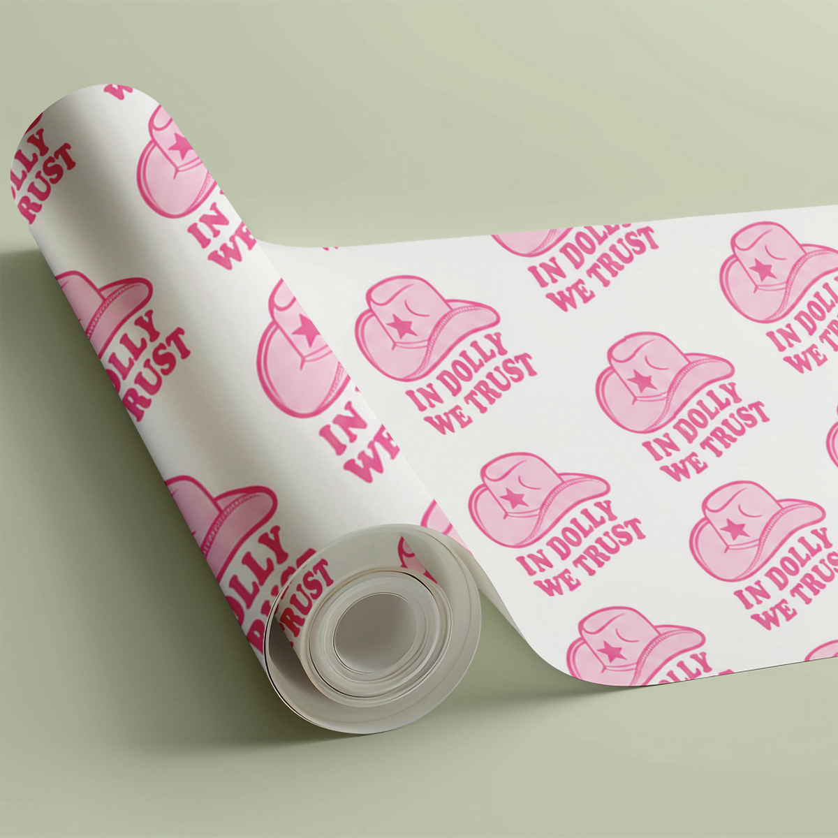 In Dolly We Trust Wrapping Paper, Country Music Tribute Paper, Christmas Gift Wrap For Dolly Fan 686285