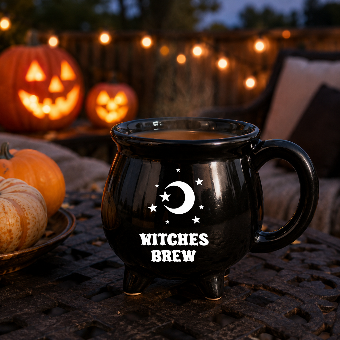 Witches Brew Cauldron Mug, Witch Black Ceramic Coffee Mug, Spooky Halloween Gift 685783