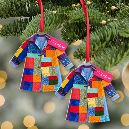Dolly Parton Coat Of Many Colors Acrylic Ornament, Country Music Christmas Ornament, Dolly Fan Gift 686193