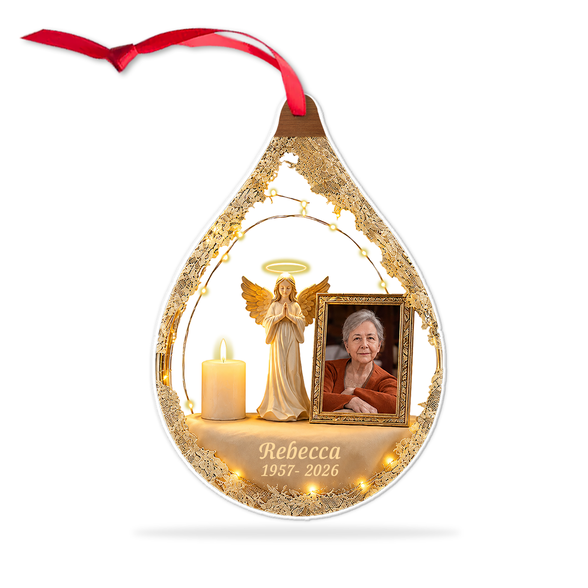 Custom Photo Memorial Acrylic Ornament, Personalized In Loving Memory Christmas Keepsake 686520