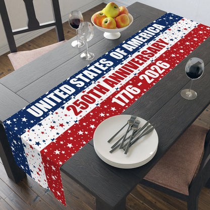 250 Year Celebration Table Runner | America 250th Anniversary Patriotic Home Decor | Independence Day Table Decoration 683643