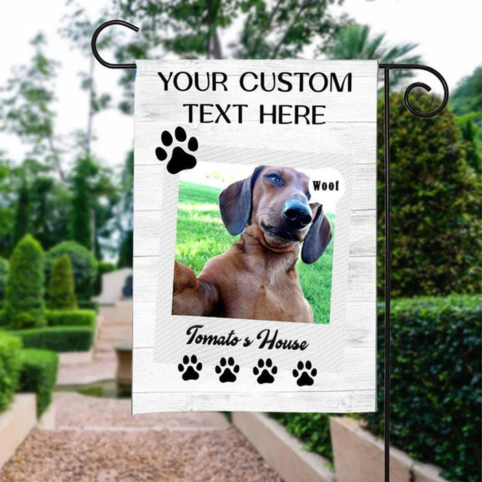 Dog Personalized Custom Photo Garden Flag