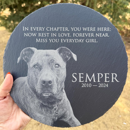 Personalized Pet Sympathy Stone, Engraved Memorial Garden Stone, Pet Remembrance Garden Stone 685448 WFD