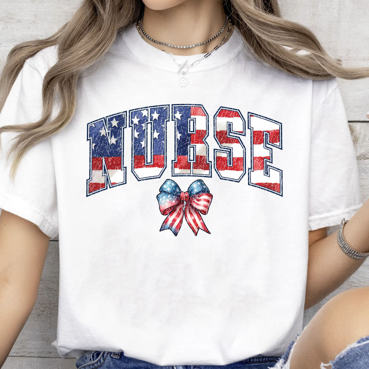 Retro Nurse Coquette Shirt | American Nurse T-Shirt | Nurse Life Shirt | 4th Of July Shirt | Independence Day Tee 682314
