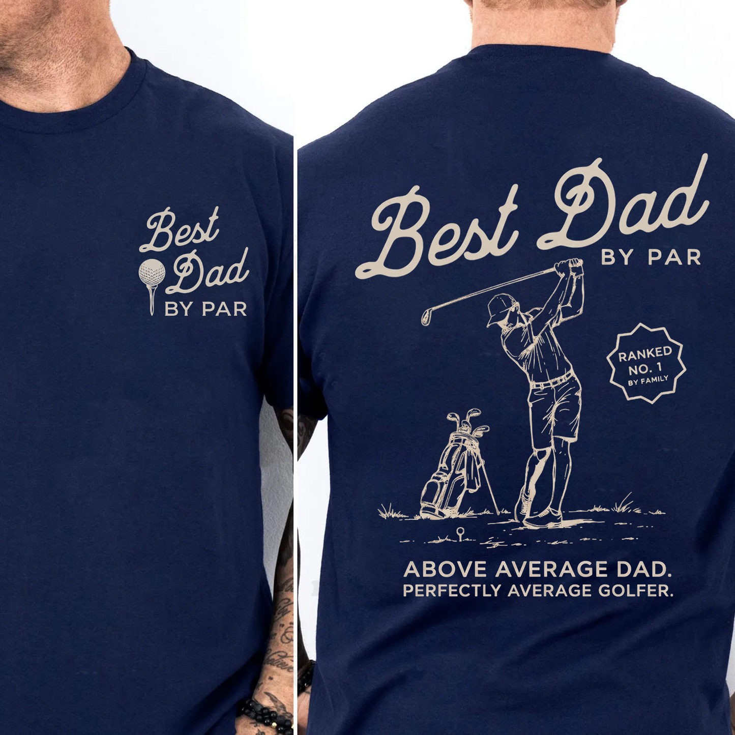Best Dad By Par Pocket & Back Dark Shirt, Golf Dad Tee, Father’s Day Gift For Dad 685165