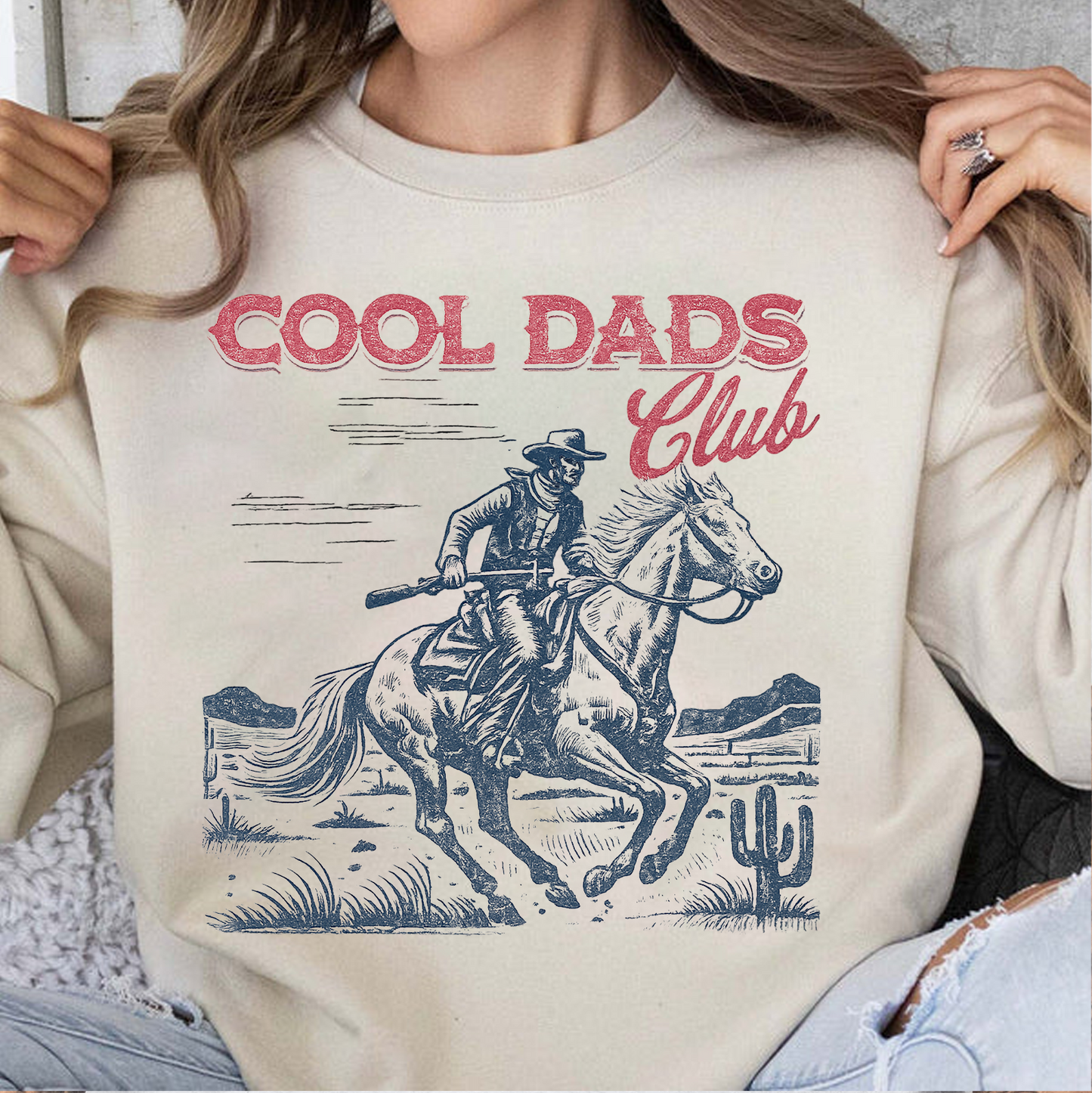 Cool Dads Club Bright Shirt | Personalized Cowboy T-Shirt | Funny Father's Day Gift For Dad And Grandpa 684874