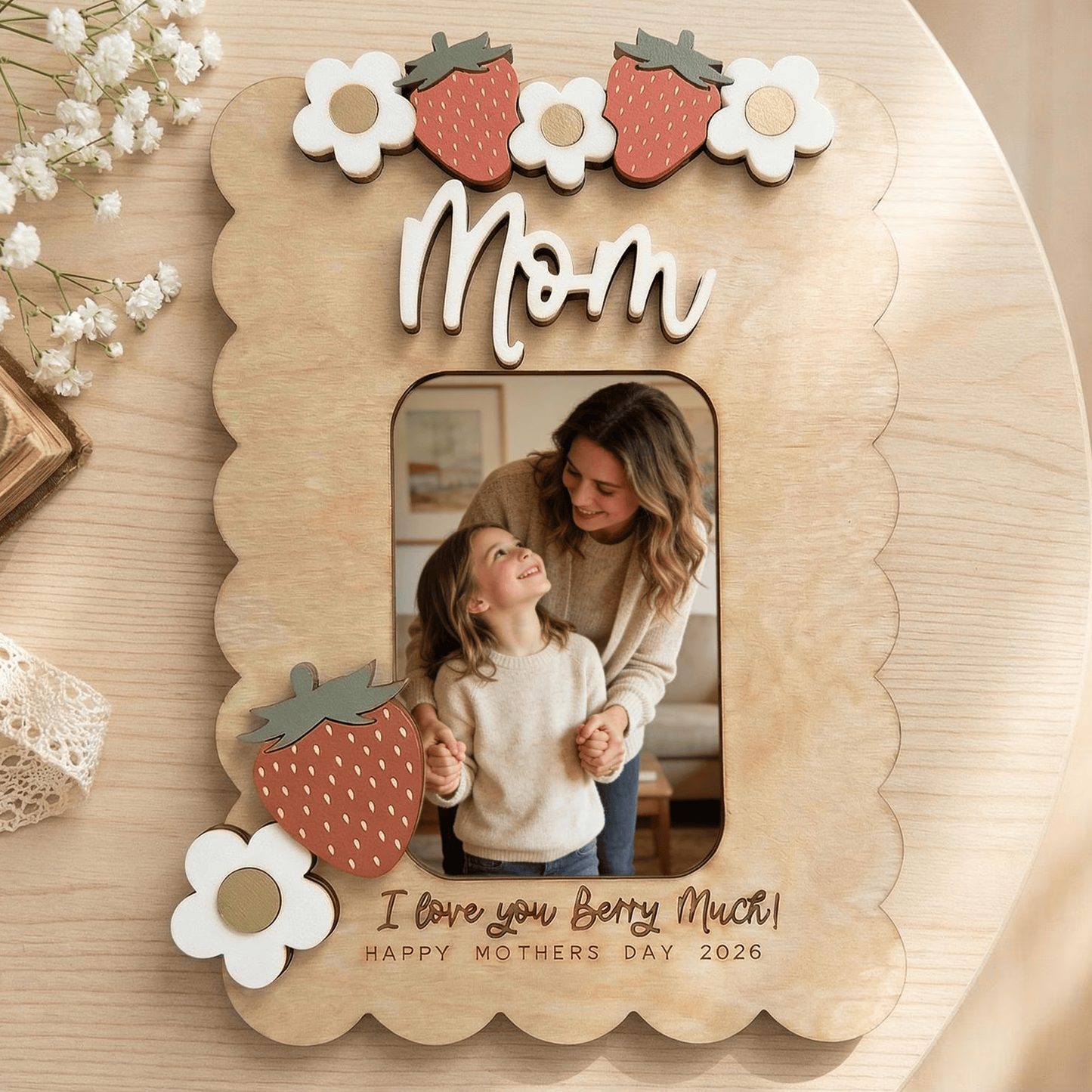 Personalized I Love You Berry Much Photo Magnet | Mothers Day Picture Frame | Gift For Mom,Grandma 684676