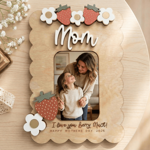 Personalized I Love You Berry Much Photo Magnet | Mothers Day Picture Frame | Gift For Mom,Grandma 684676