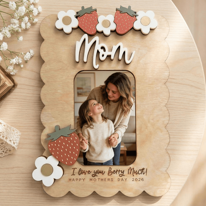 Personalized I Love You Berry Much Photo Magnet | Mothers Day Picture Frame | Gift For Mom,Grandma 684676