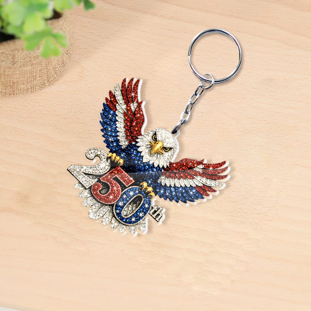 America 250th Anniversary Eagle Wings Acrylic Keychain | 1776–2026 America 250 Celebration Gift 684516