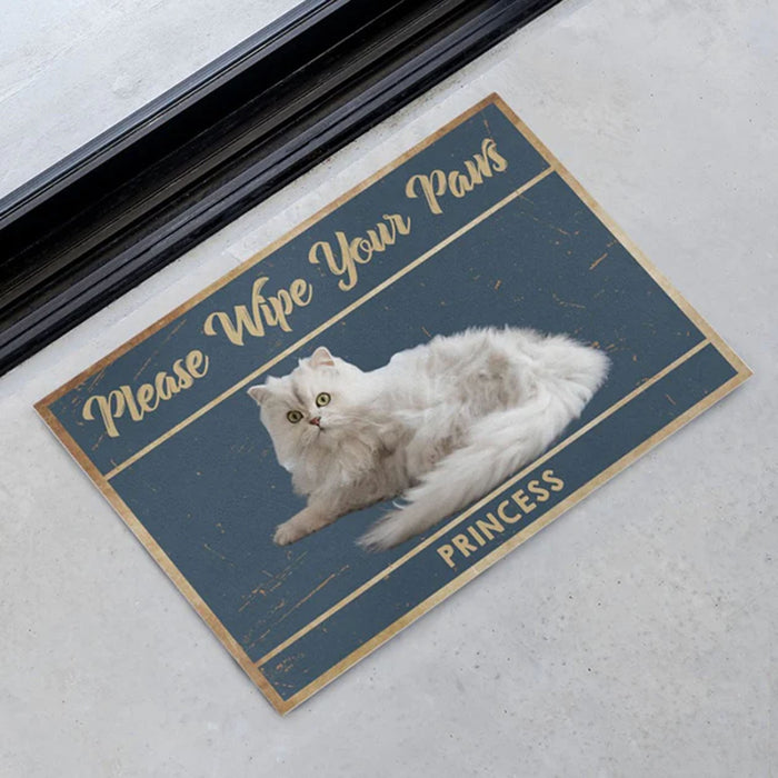 Please Wipe Your Paws Personalized Custom Photo Dogs Cats Pets Doormats C597
