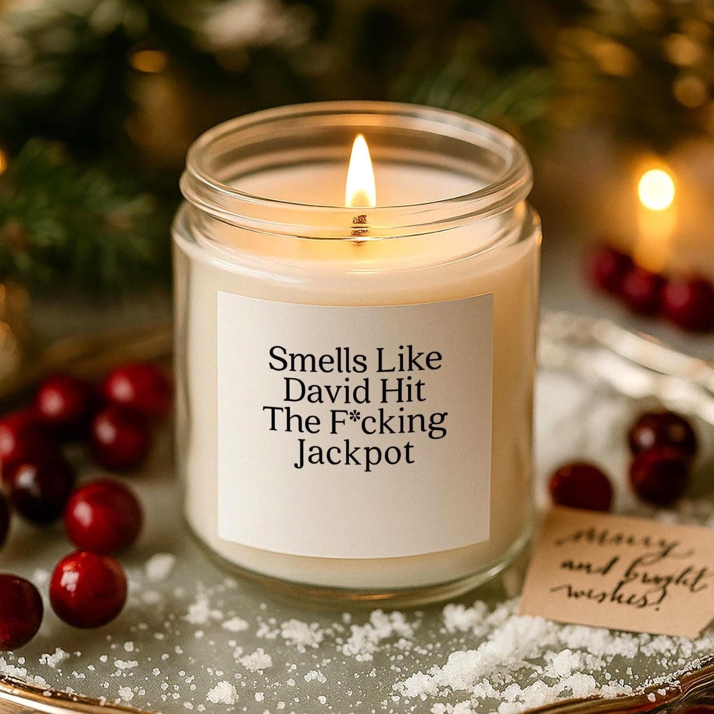 He Hit The Jackpot Funny Engagement Gifts | Personalized Engagement Candle | Gift For Bride 684762