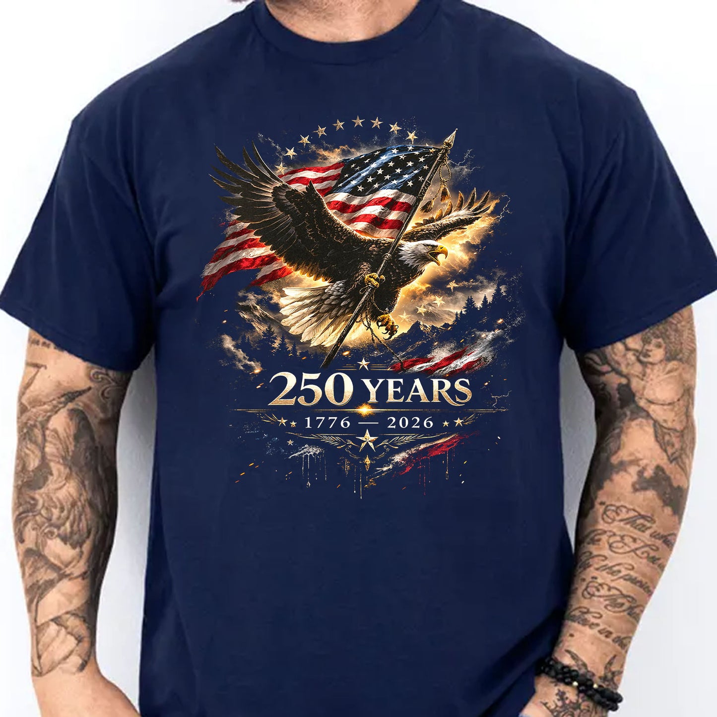 250 Years of America Shirt | Patriotic US Flag Eagle 1776–2026 Tee | Independence Day T-Shirt 684657