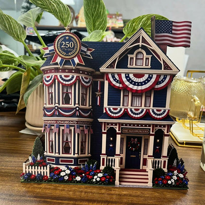 USA 250 Years Anniversary Wooden Block | Personalized Wood Block | Patriotic USA Flag Shelf Decoration 684971