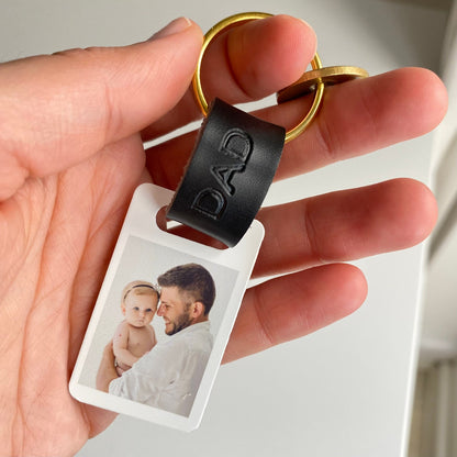Custom Dad Photo Keychain | Personalized Keychain Gift For Dad | Father’s Day Gift 685042