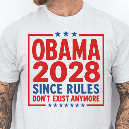 Obama 2028 Retro Election Bright Shirt, Funny Political Tee, Parody Anti Trump Shirt 686022