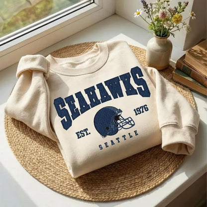 Vintage Seattle Seahawk Football Sweatshirt, Game Day Shirt, Seattle Team Football Shirt 684261 WFD