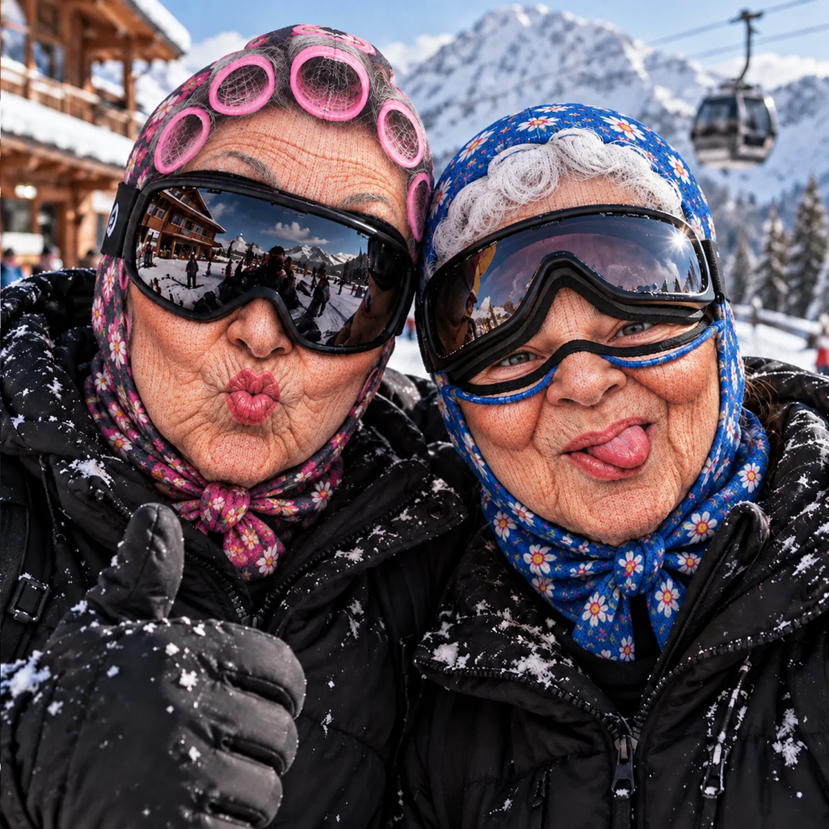 Funny Grandma Balaclava Ski Mask, Smiley Face Winter Mask, Novelty Snowboard Skiing Gift 686540 WFD