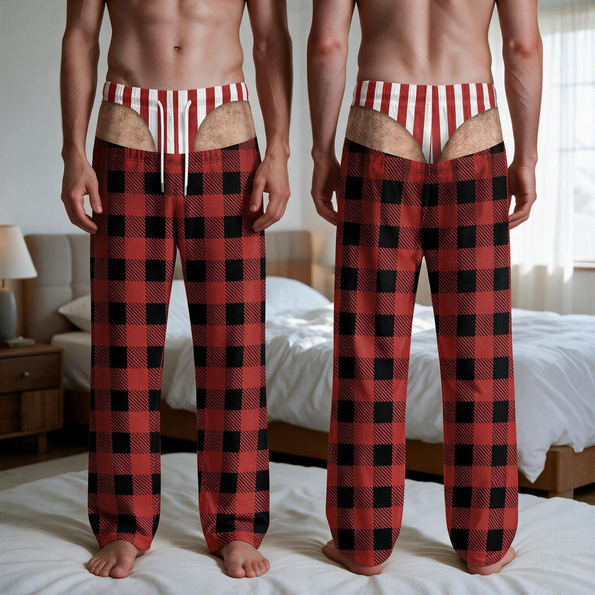 Funny Men Underwear Christmas Pajamas Pants, Personalized Cheeky Christmas Gift 686535 WFD