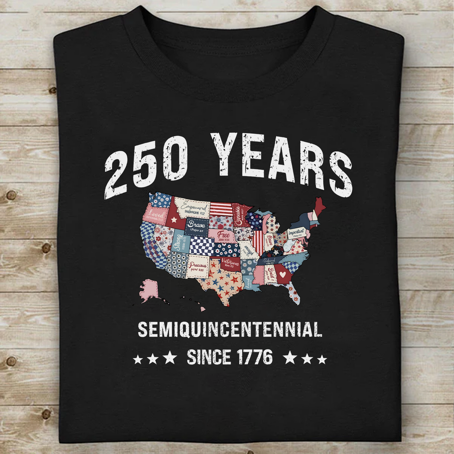 America 250 Years Anniversary Dark Shirt | USA 250 Map Shirt, Patriotic Tee 684355
