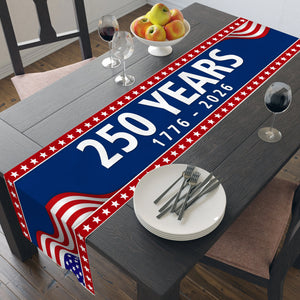 250 Years USA Patriotic Table Runner | America 250th Anniversary 1776–2026 Decor | Independence Day Table Decoration 683634