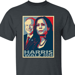 Kamala Harris Tim Walz Shirt, Harris Walz Shirt, Kamala Harris 2024 Shirt, Democrat Shirt Dark T1373 - KH2