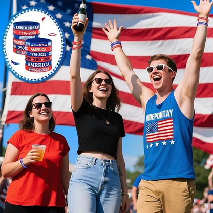 USA 250th Anniversary Silicone Bracelet | Patriotic Independence Day Silicone Wristbands 685014