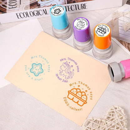 Personalized Teacher Stamp | Custom Classroom Stamp | Encouragement Comments | Teacher’s Day Grading Gift