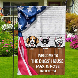 Welcome Dog House Personalized Custom Dog Garden Flag