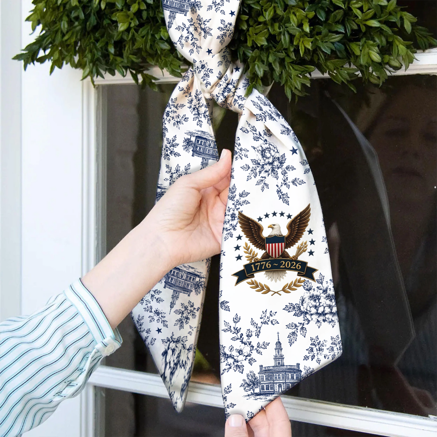 USA 250 Years Anniversary Wreath Sash | 250 Years Of Freedom Sash | Patriotic Gift 684816