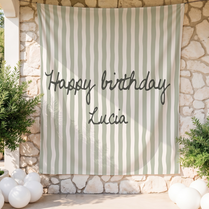 Personalized Happy Birthday Banner | Custom Name Birthday Party Decor Sheet 685553