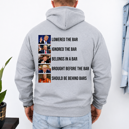 Funny Anti Trump Lowered The Bar To Behind Bars Backside Bright Shirt, Funny Quote Tee 685741