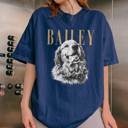 Custom Pet Photo And Name Comfort Colors Shirt | Pet Memorial T-Shirt | Gift For Dog And Cat Lover 685442