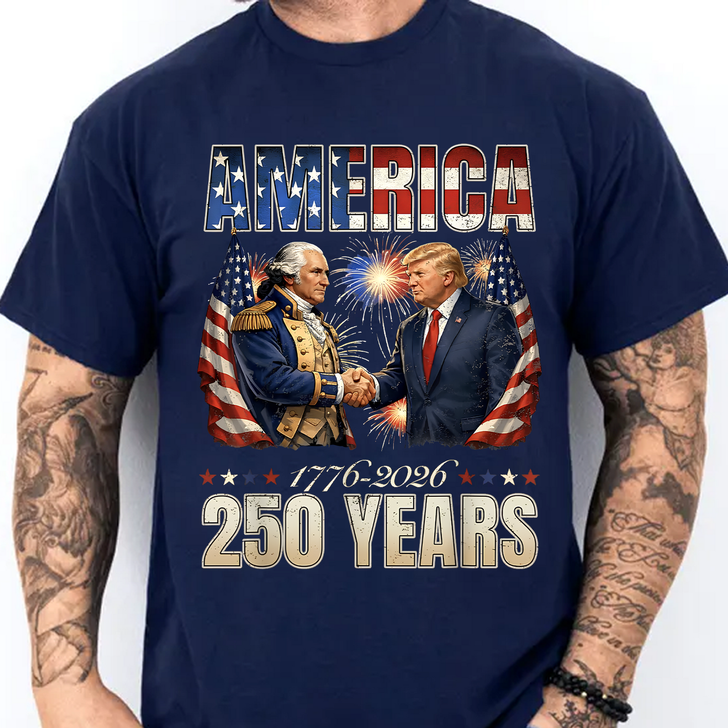 America 250 Years Anniversary Dark Shirt, Independence Day Tee, Patriotic 250th Semiquincentennial Shirt 685120