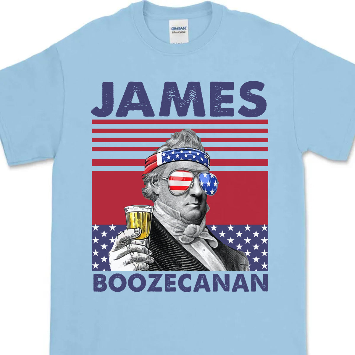 James Boozecanan Funny 4th Of July Drinking Shirt Bright T1186