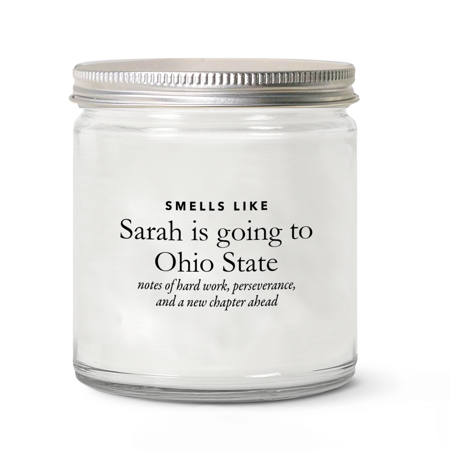 Personalized College Acceptance Scent Candle, Custom Graduation Gift, Going To College High School Grad Gift 684892