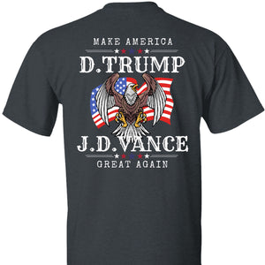 Trump Vance Make America Great Again Shirt | JD Vance Shirt | Election 2024 Shirt | Trump Supporters Backside Shirt Dark T1390 - GOP