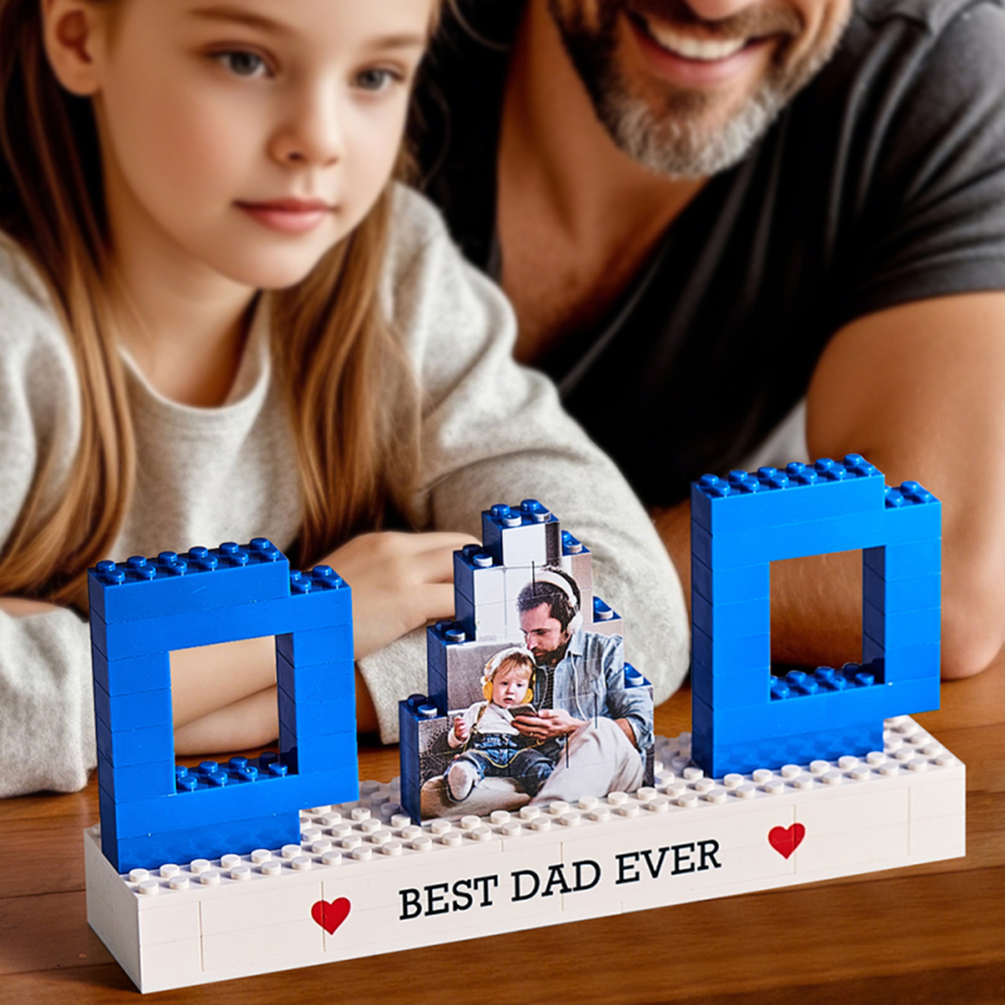 Custom Photo Best Dad Ever Building Blocks For Dad | Father’s Day Gift | Personalized Building Block Keepsake 685048