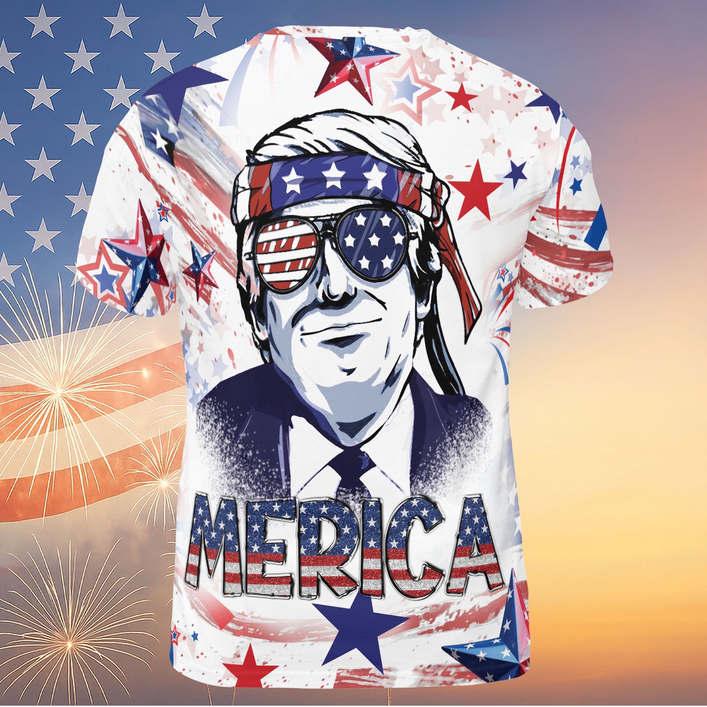 No More Bullsh*t Trump Make 4th of July Great Again AOP T-Shirt | Independence Day Shirt | 4th of July All-Over Printed T-Shirt | Patriotic America AOP T-Shirt 682301 - GOP