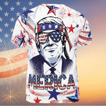 No More Bullsh*t Trump Make 4th of July Great Again AOP T-Shirt | Independence Day Shirt | 4th of July All-Over Printed T-Shirt | Patriotic America AOP T-Shirt 682301 - GOP