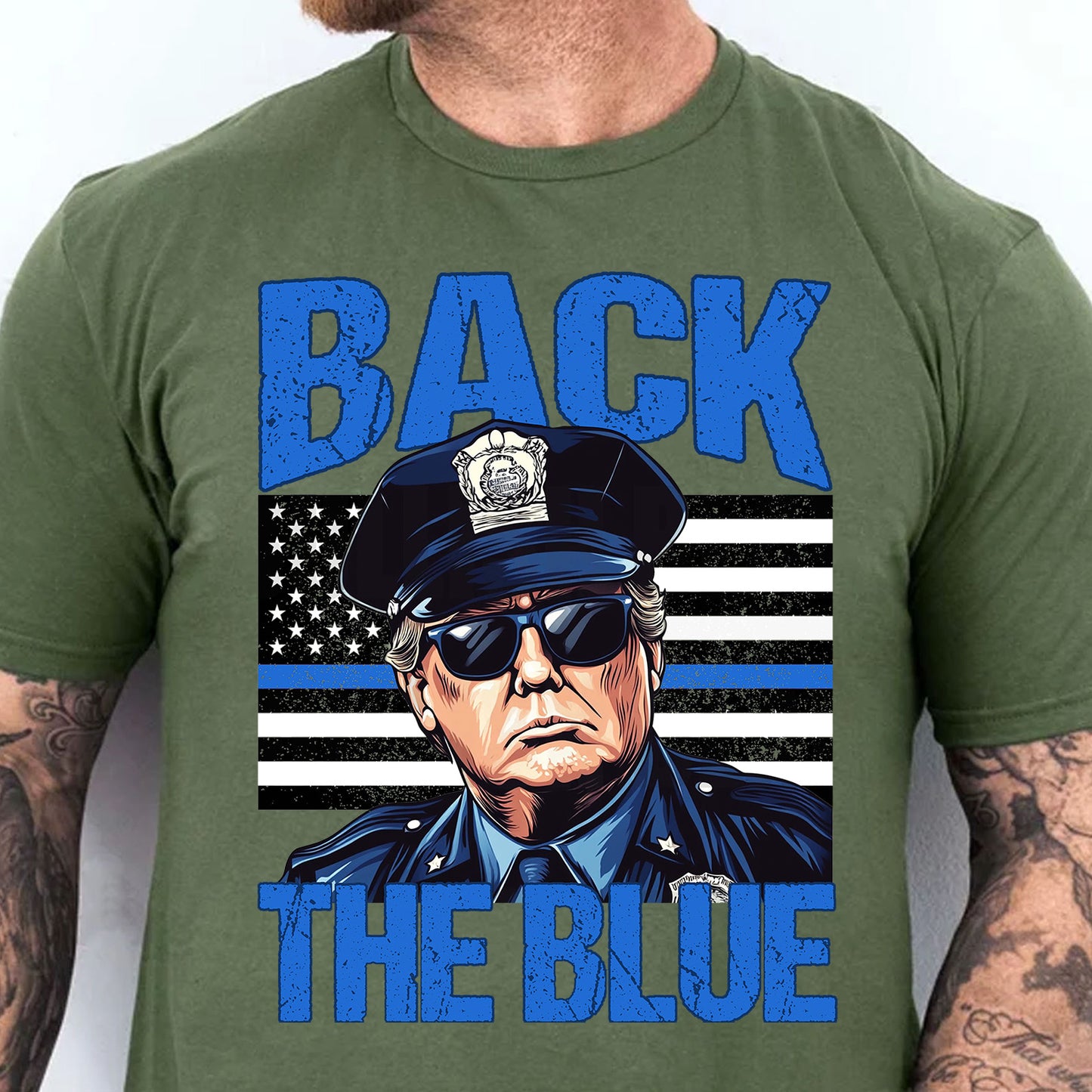 Trump Back The Blue Shirt, Police For Trump Shirt, Trump Cops Shirt, Republican Dark Shirt 681984 - GOP